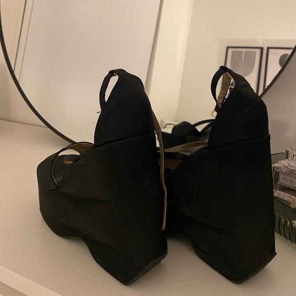 Ego Black Platform High Heel Shoes EU 41 - Picture 2 of 5